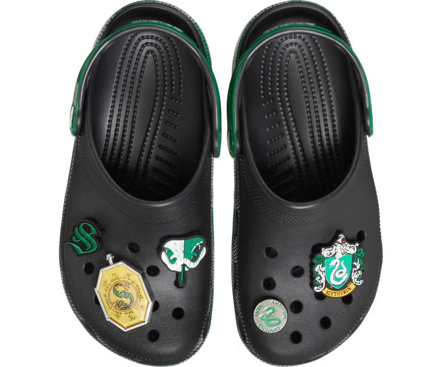 Сабо Crocs Harry Potter, Slytherin, черный/зеленый — фото 2