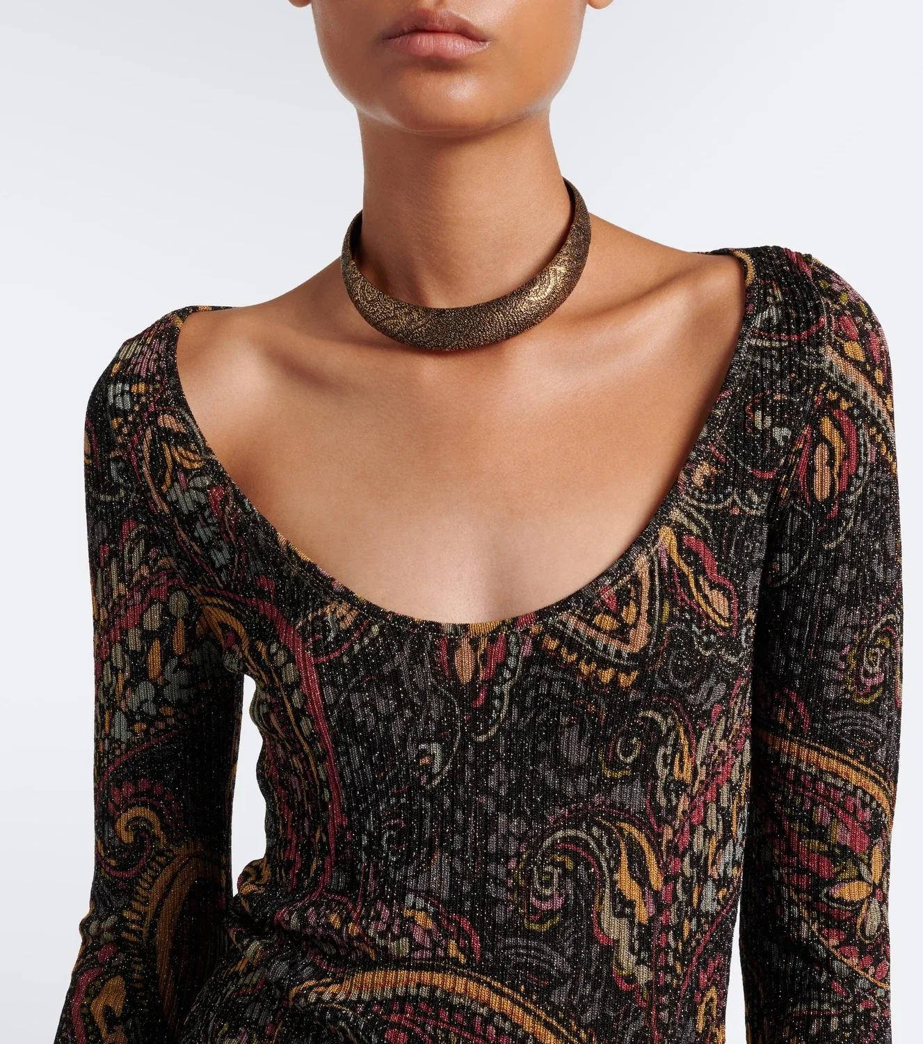 Топ с узором пейсли Etro, мультиколор — фото 3