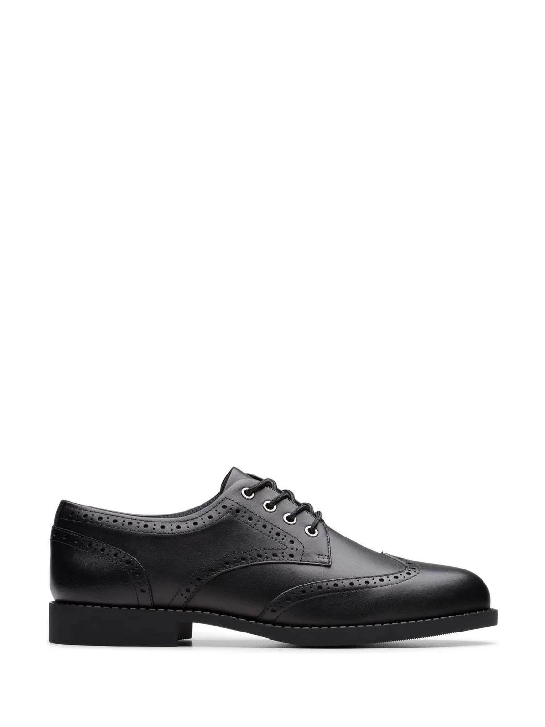 Броги Clarks Tapa Pure, кожаные, черные, широкая полнота G