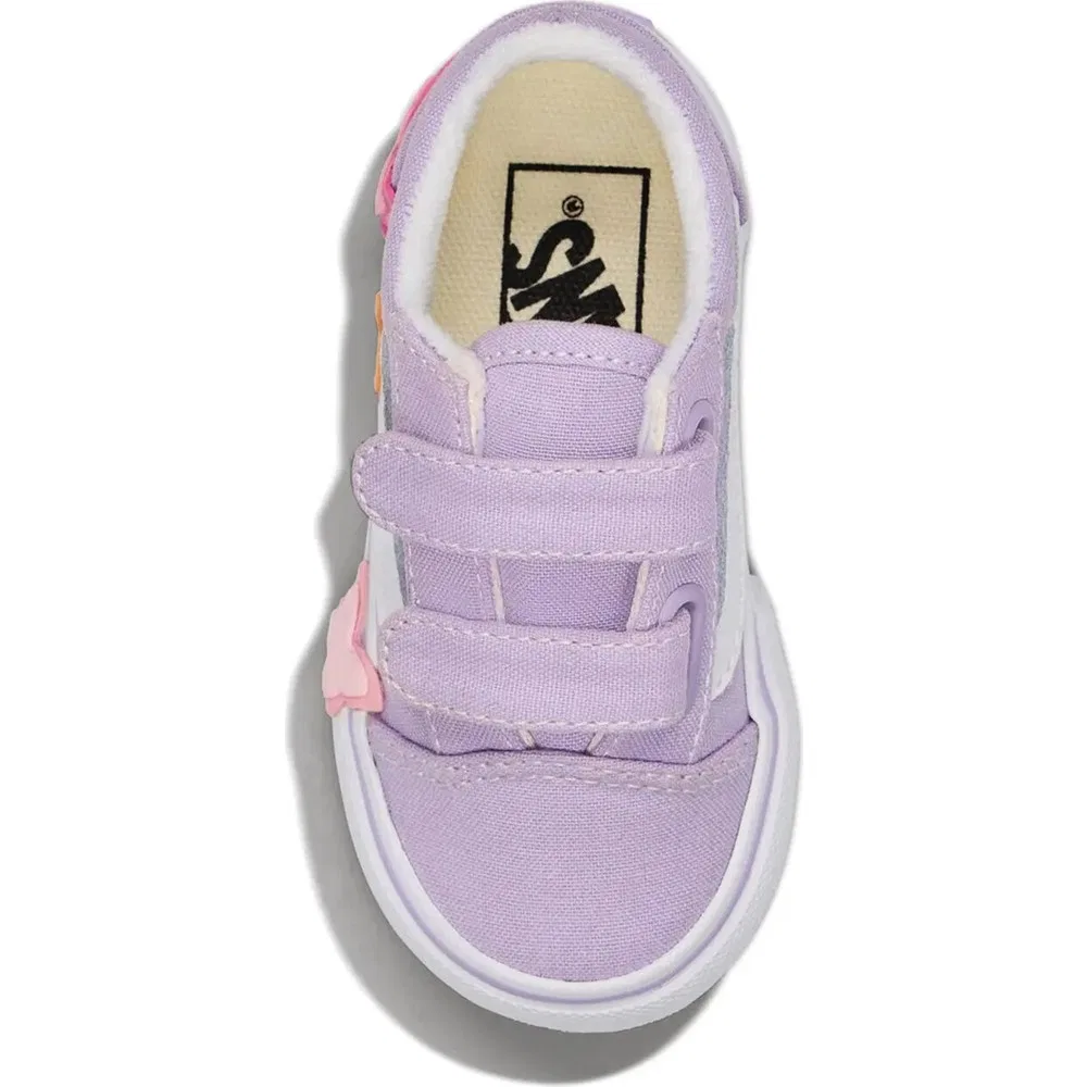 Детские кроссовки для прогулок с принтом Old Skool V Butterfly Vans — фото 2