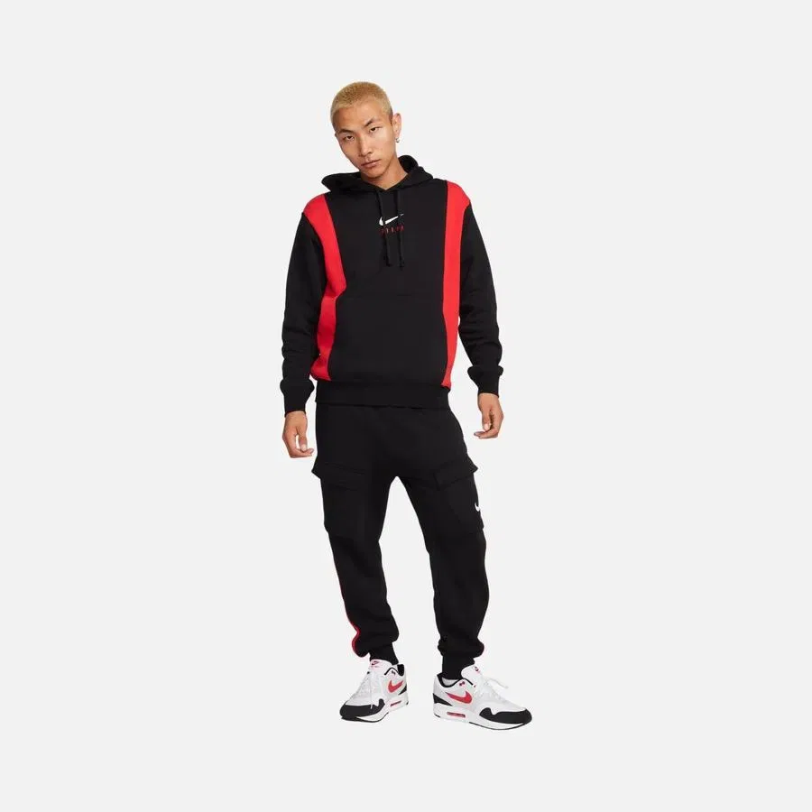 Худи Nike Sportswear Swoosh Air Graphic Fleece Pullover Hoodie, Черный — фото 3