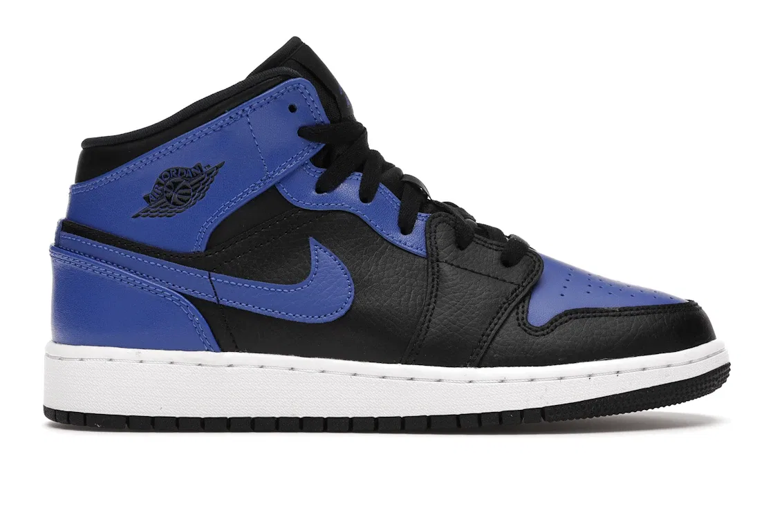 Детские кроссовки Lifestyle с высоким верхом Jordan 1 Mid, Black/Hyper Royal-White