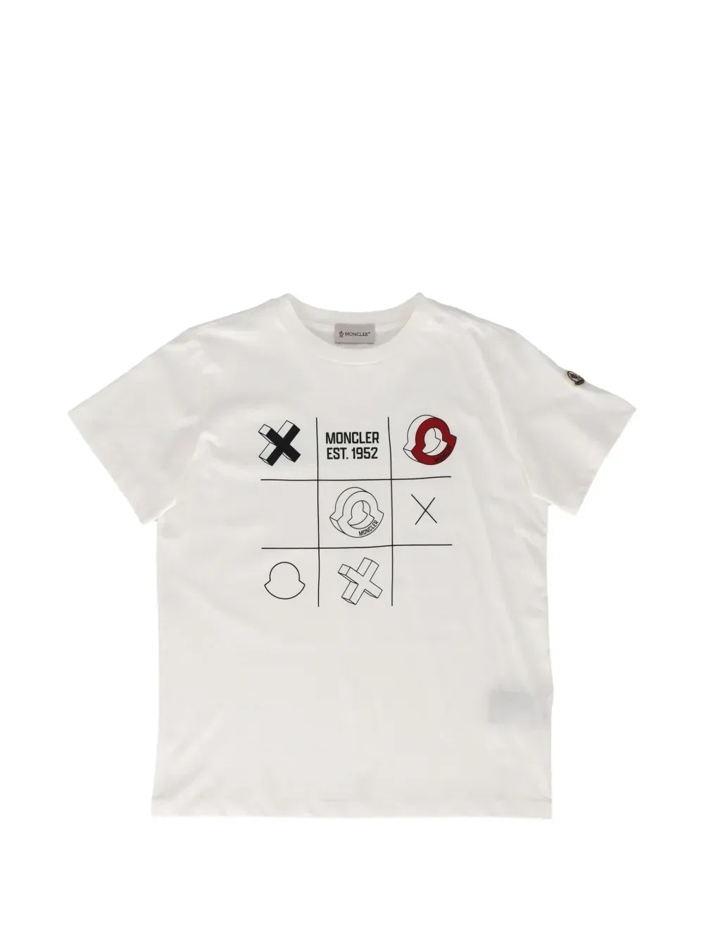 Футболка с графическим принтом Moncler Enfant, белый