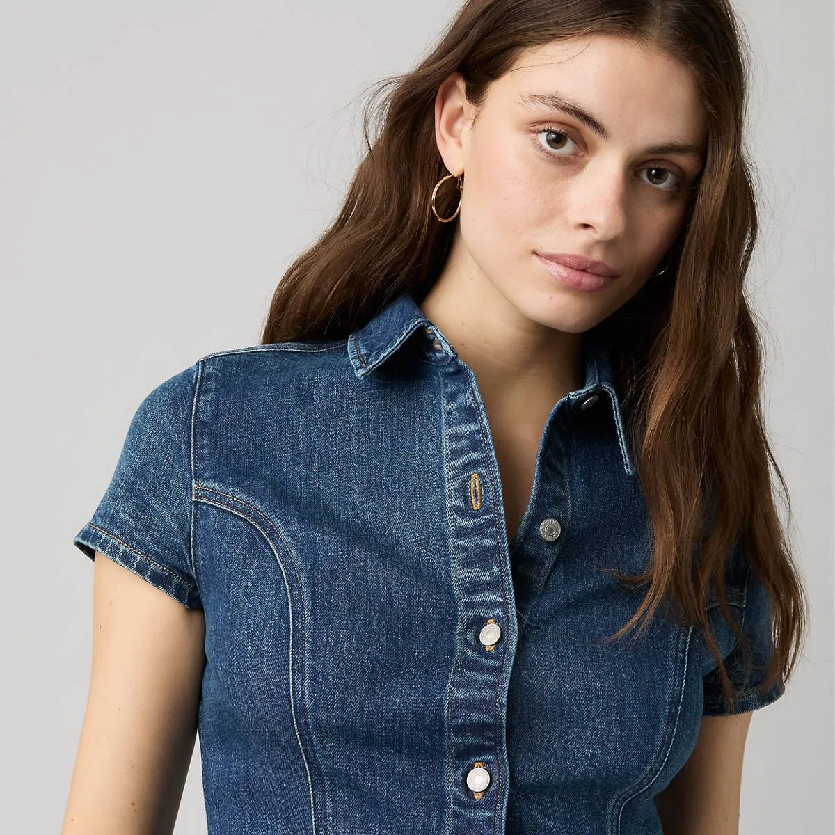 Джинсовая рубашка с коротким рукавом Levi's, As Seen On Tv Shirt - Dark Wash — фото 2