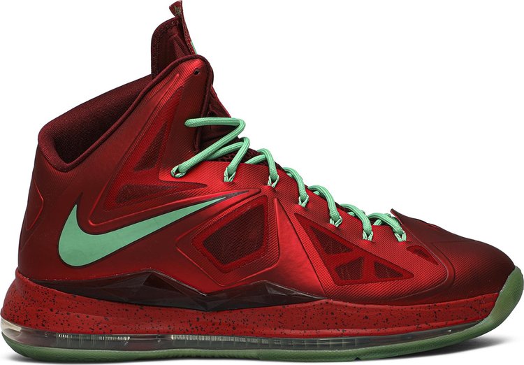 Кроссовки Nike LeBron 10 'Christmas', красный - фото