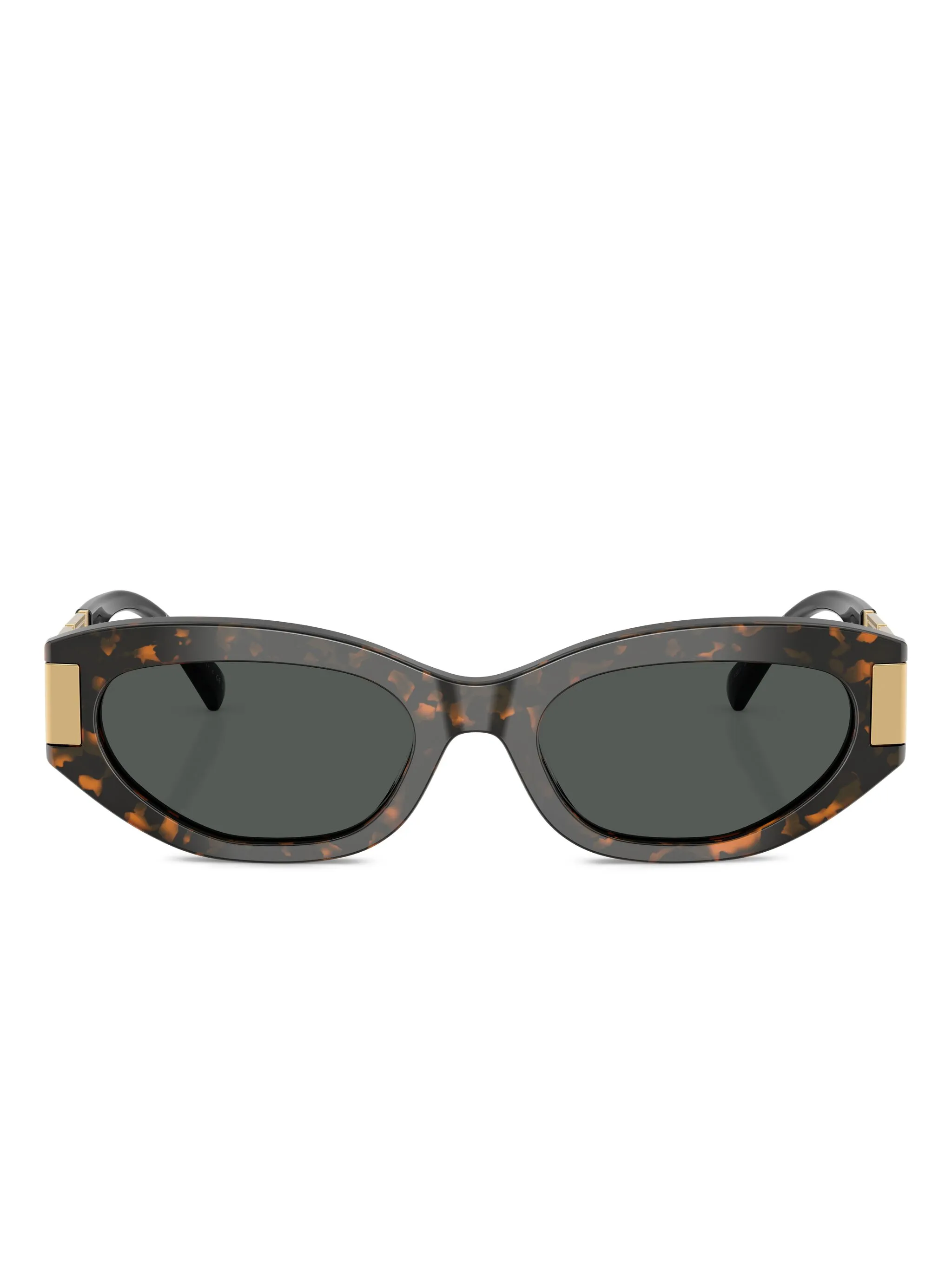 

Солнцезащитные очки в круглой оправе Versace Eyewear, коричневый