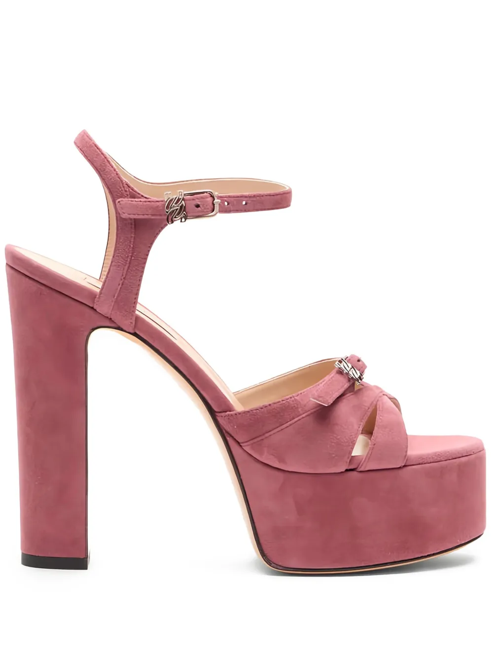 Босоножки Patty 80 на платформе Casadei, розовый