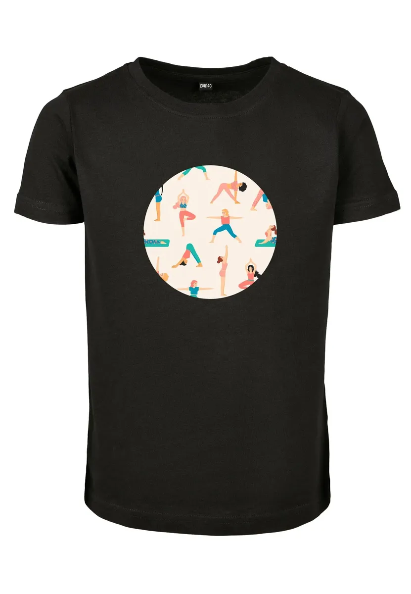 

Футболка Mister Tee "Женская детская футболка для йоги для девочек с короткими рукавами Mister Tee" Mistertee, черный