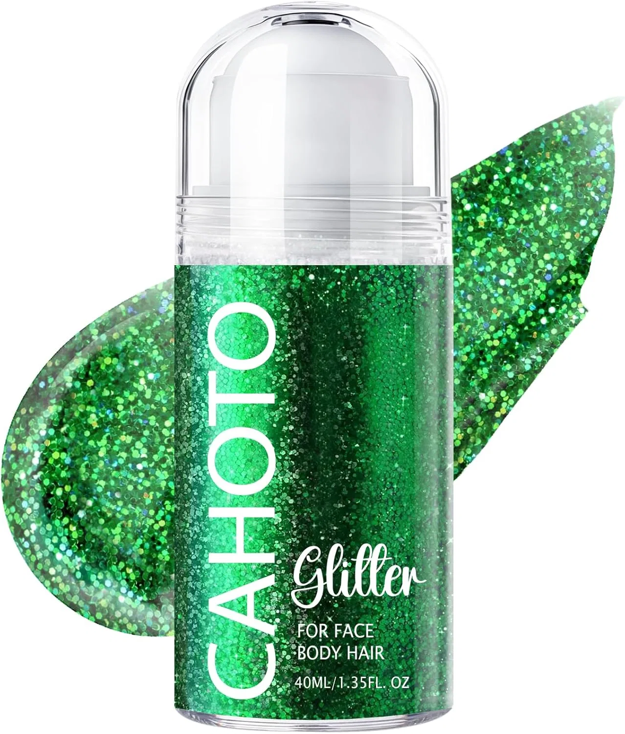 Ролл-он блеск для тела и волос CAHOTO, зеленый, 1.35 fl oz