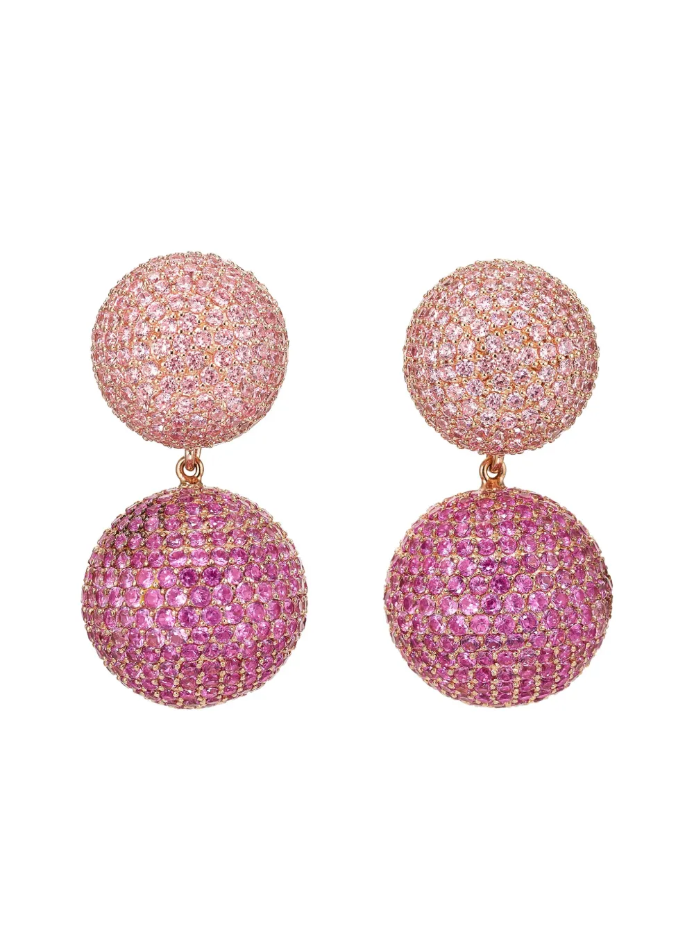 

Серьги Bauble из розового золота с сапфирами Anabela Chan, розовый
