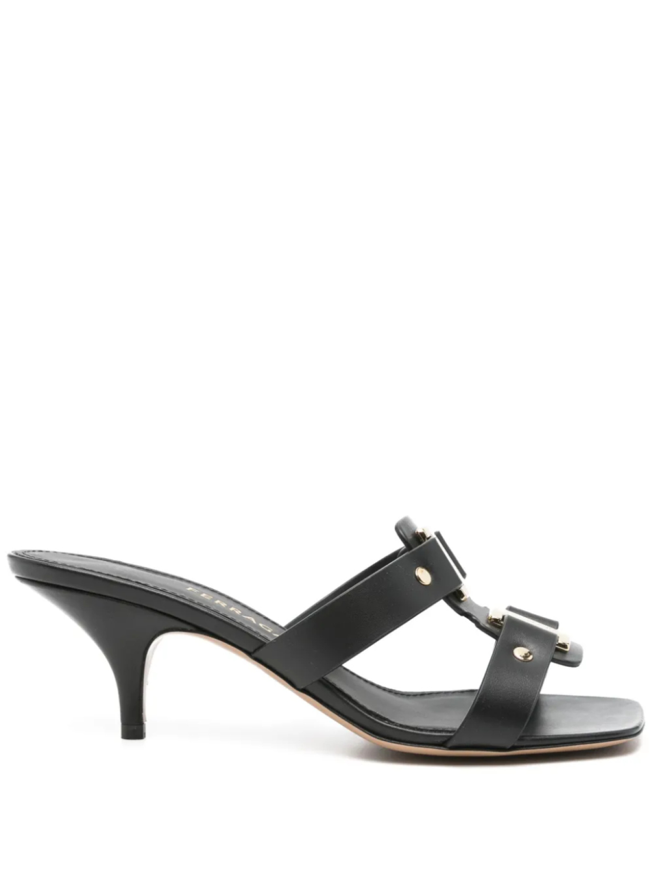 Кожаные мюли Ferragamo 70 мм, черный