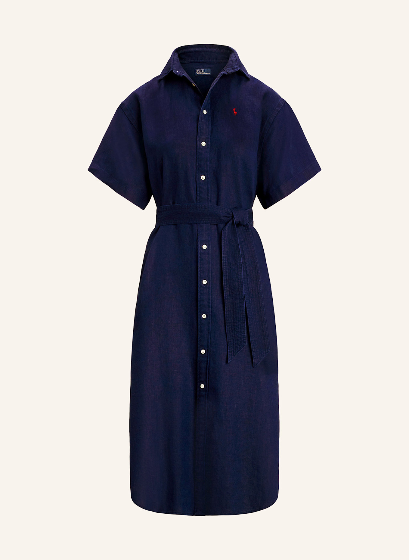 

Платье-Рубашка из льна Polo Ralph Lauren, синий