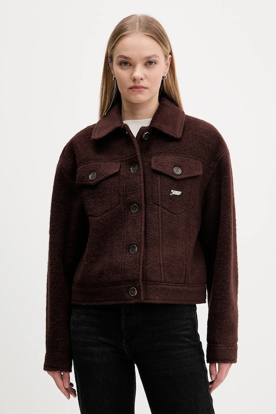 

Куртка из смесовой шерсти Tommy Jeans, коричневый