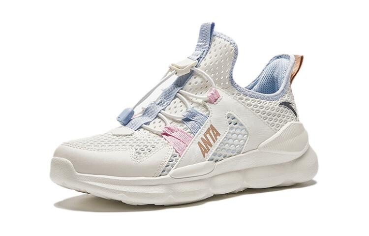 Кроссовки Anta kids Kids Lifestyle Shoes GS Low-top Ivory White/oxygen Blue/cute Pink — фото 2