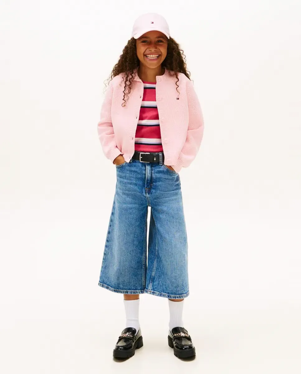 Детский кардиган из велюра Tommy Hilfiger, розовый — фото 4