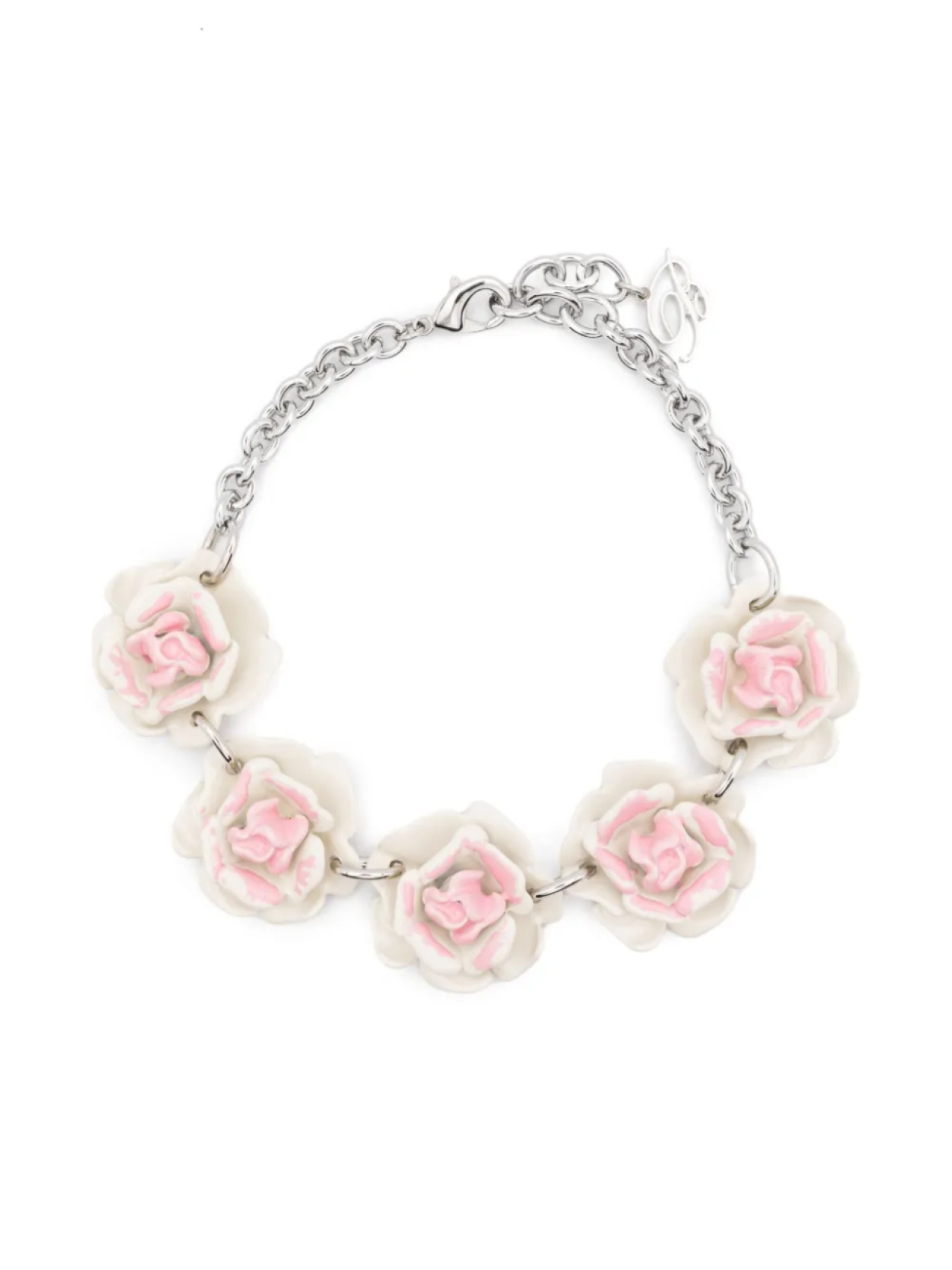 

Blumarine колье с цветочным декором, белый