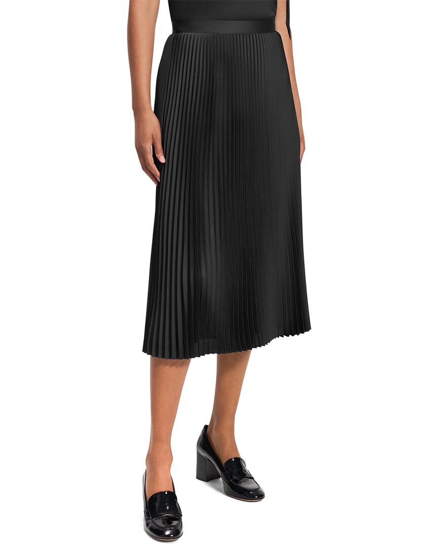 

Теория атласная юбка со складками Theory, черный