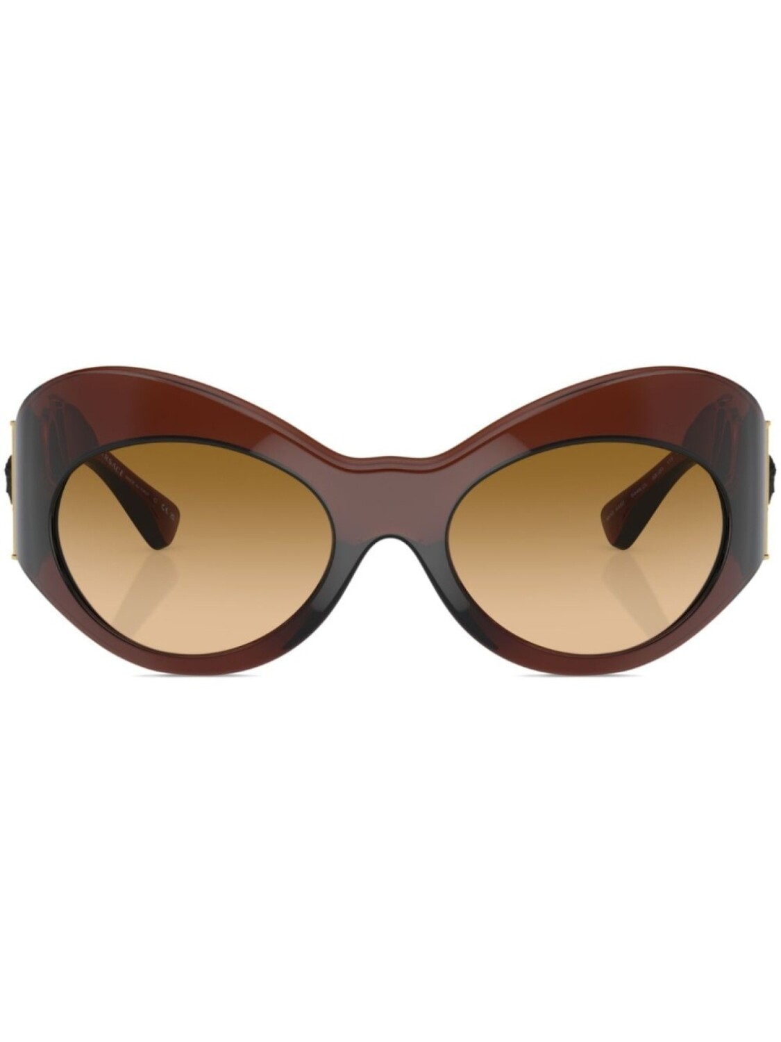 

Versace Eyewear солнцезащитные очки в массивной оправе, коричневый