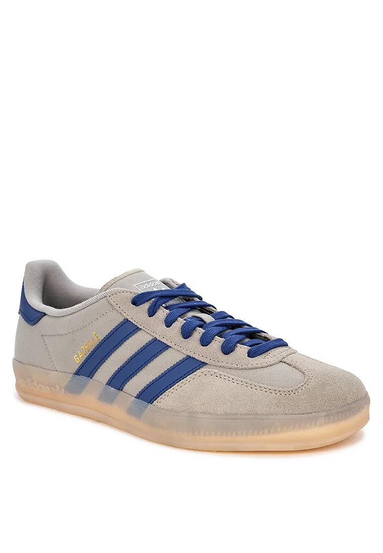 Кроссовки мужские Gazelle Indoor, Adidas, синий/серебряный/бежевый — фото 2