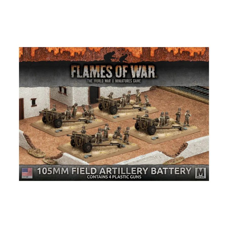

105-мм батарея полевой артиллерии, Flames of War - WWII - United States - Artillery, AA, AT and AFV's (4th Edition)