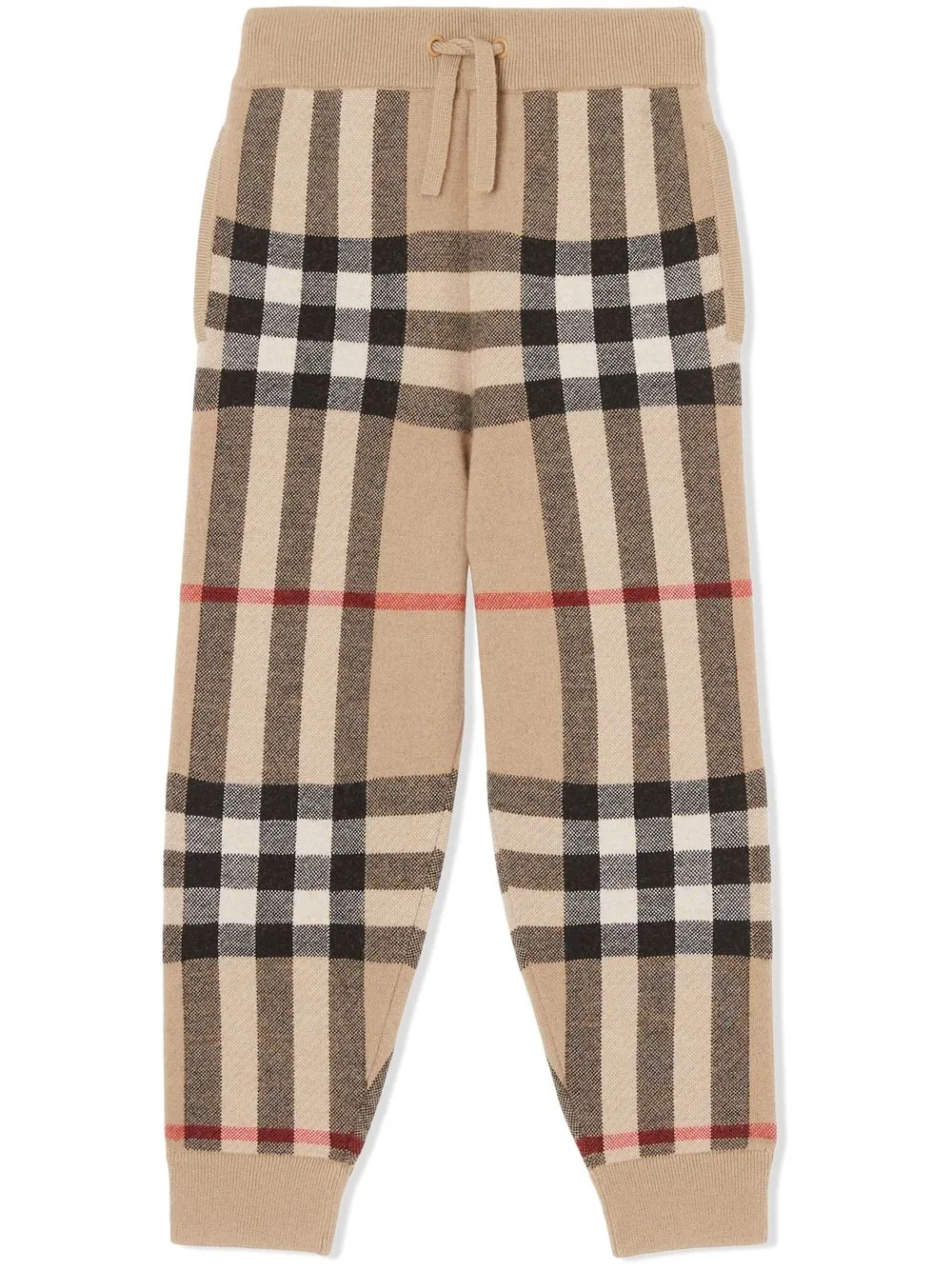 

Кашемировые джоггеры в клетку Vintage Check BURBERRY KIDS, нейтральный