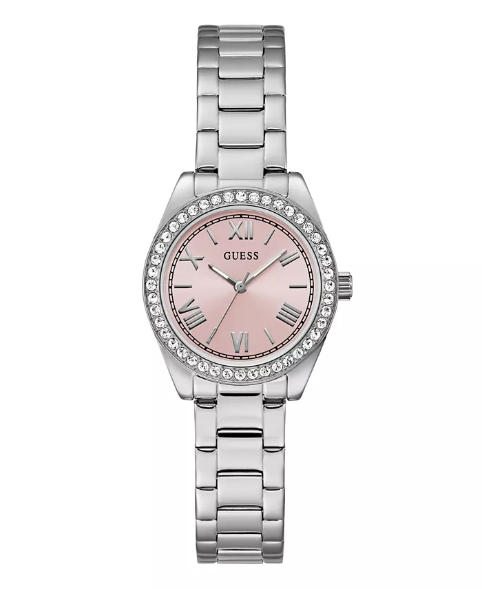 

Женские аналоговые часы со стальным серебристым корпусом, 30 мм GUESS