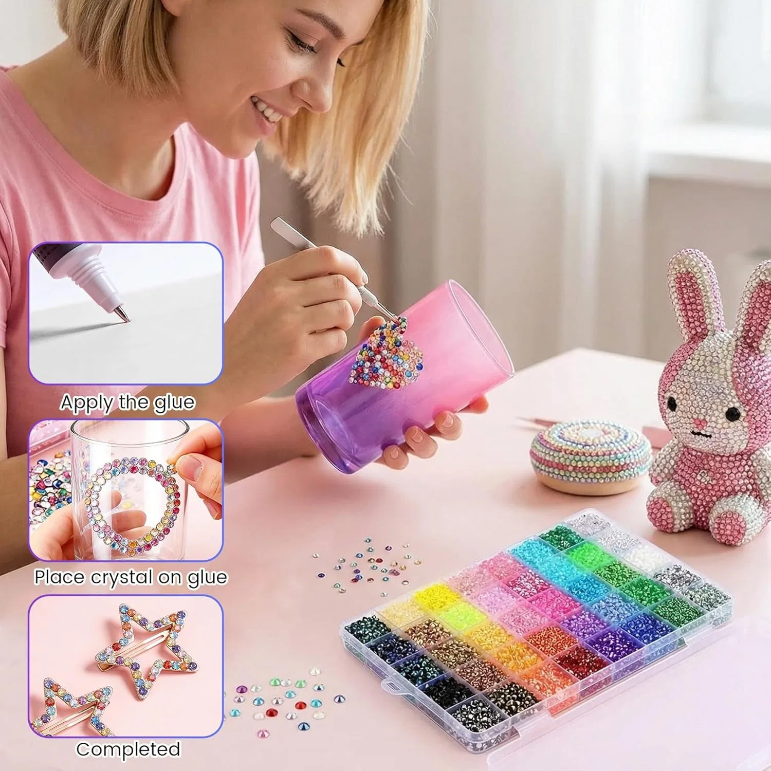 Набор стразов для рукоделия с 40 цветами от Bedazzler Kit Enitmor, 24 Colours — фото 4