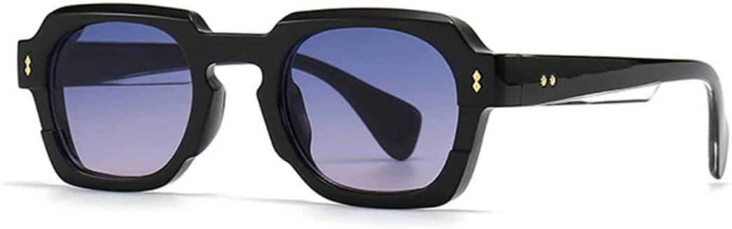 

Солнцезащитные очки с защитой от УФ-излучения UV400 | Панковские градиентные заклепки | Линзы конфетных цветов для занятий спортом на открытом воздухе и вождения DSVIGF, Black Blue Purple