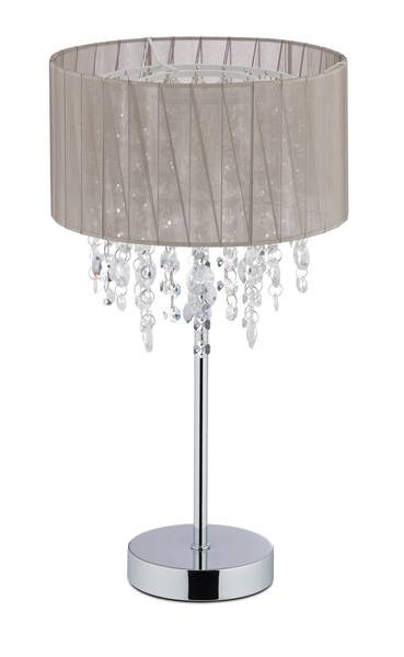 

Настольная лампа Relaxdays Organza Kristall XL цвет grau/silber