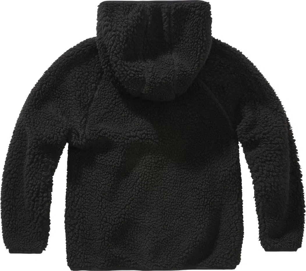 Детская флисовая куртка/свитер "Kids Teddy Fleece Jacket Hooded" черного цвета Brandit — фото 2