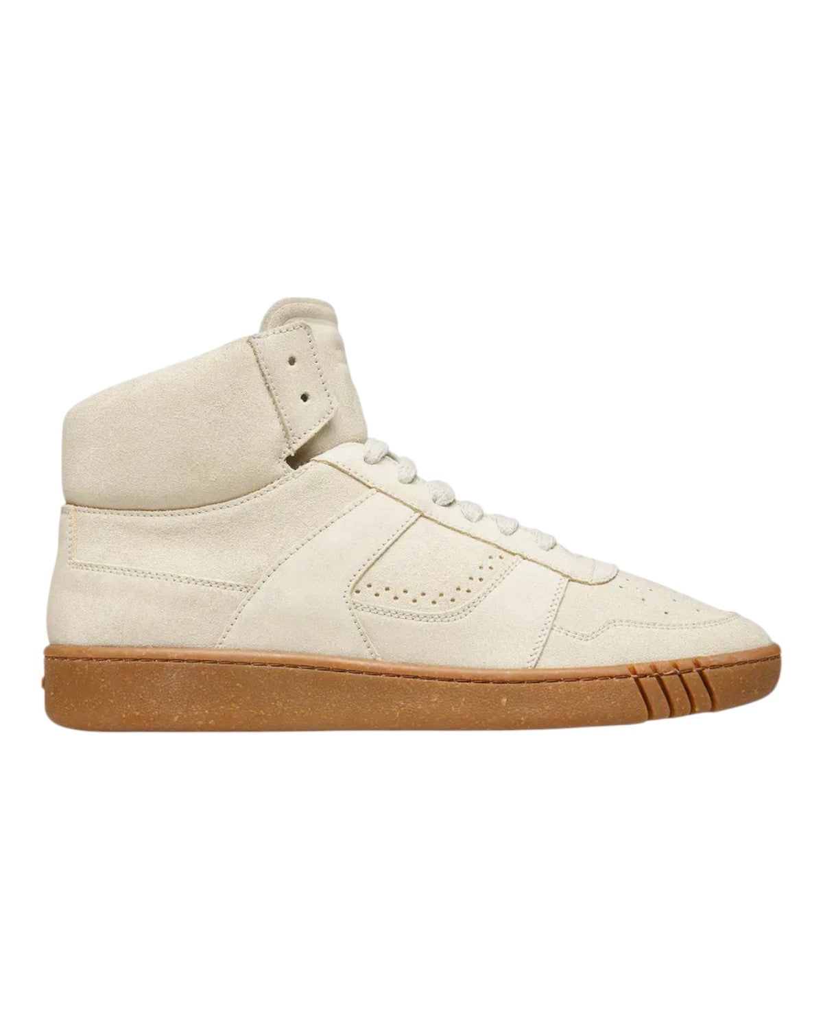 

Мужские высокие кроссовки Bally Wiggles 6303321 из телячьей замши цвета пыли белого цвета