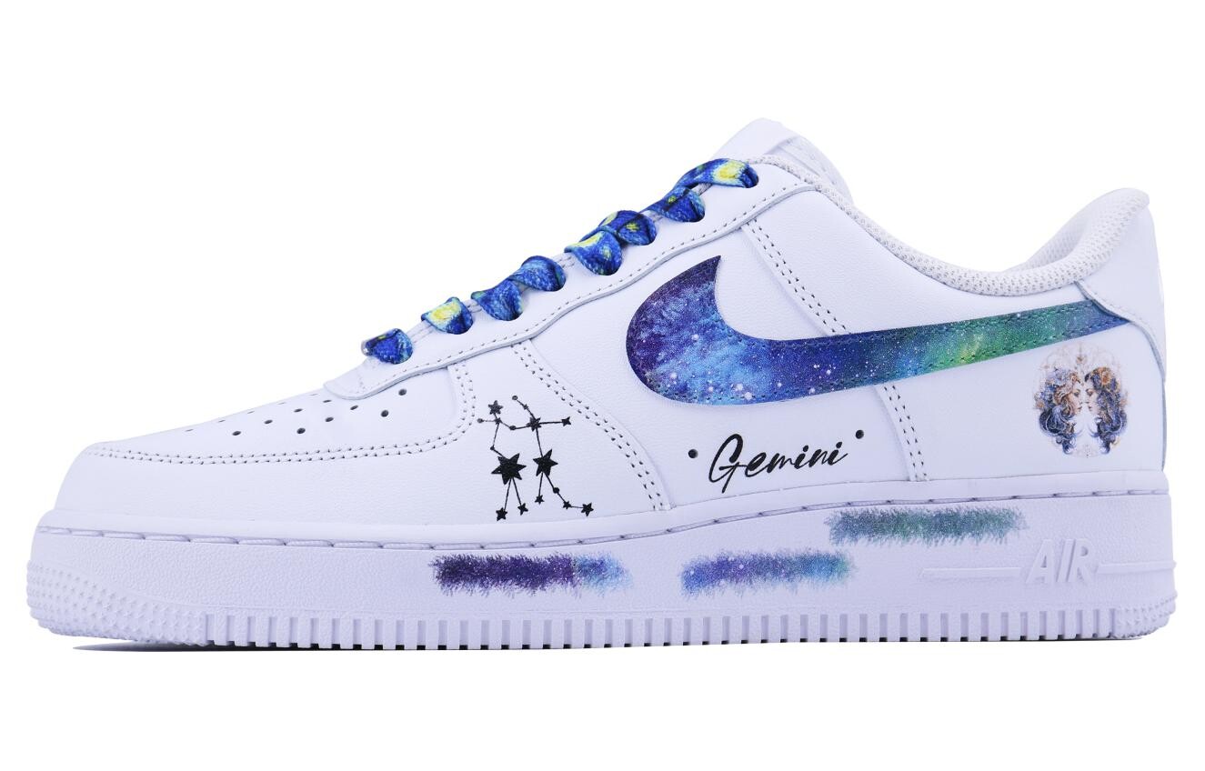 

Кроссовки Nike Air Force 1 Skateboard Shoes Men Low-Top White Blue, Белый, Кроссовки Nike Air Force 1 Skateboard Shoes Men Low-Top White Blue