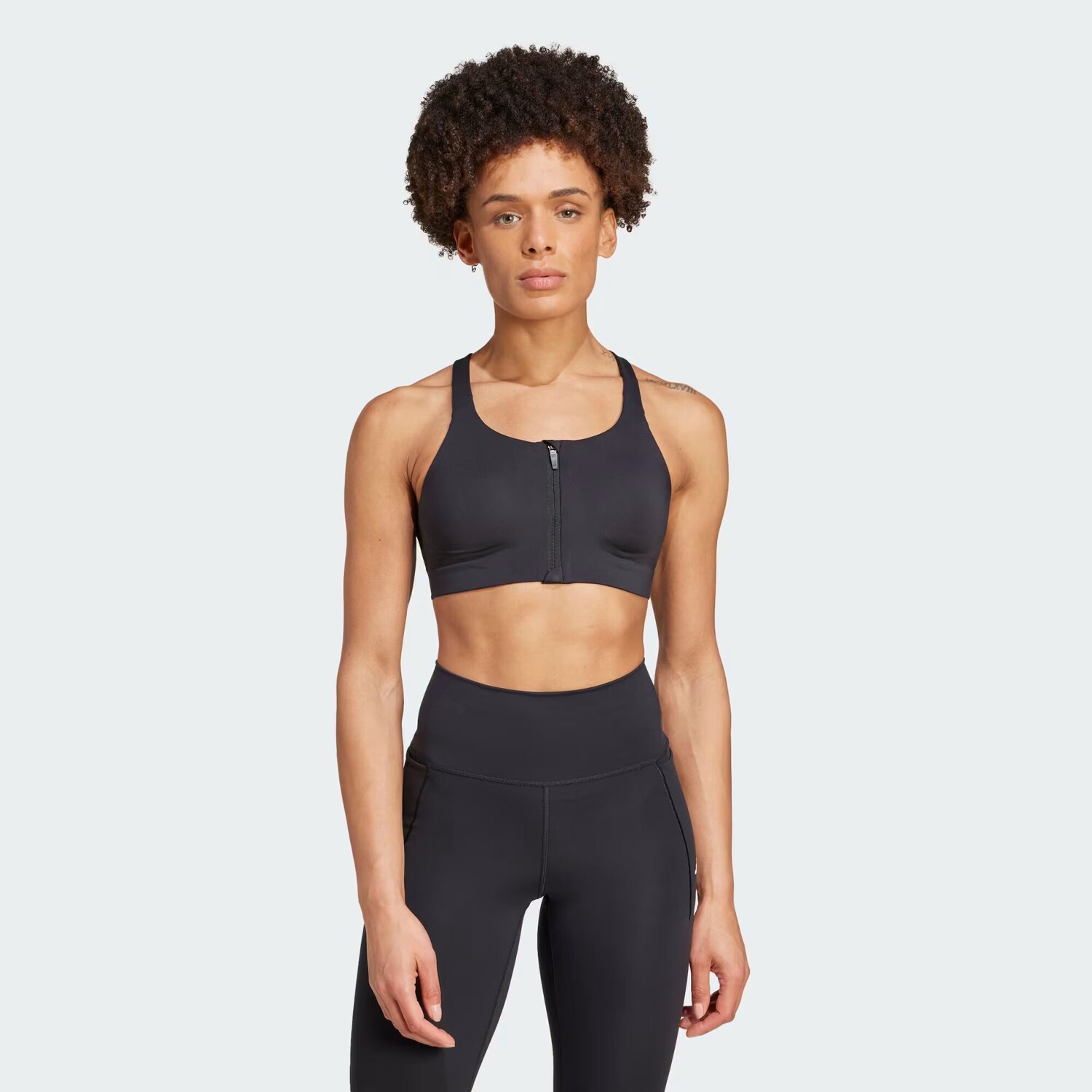 

TLRD Impact Luxe Бюстгальтер на молнии с высокой поддержкой Adidas, цвет Black