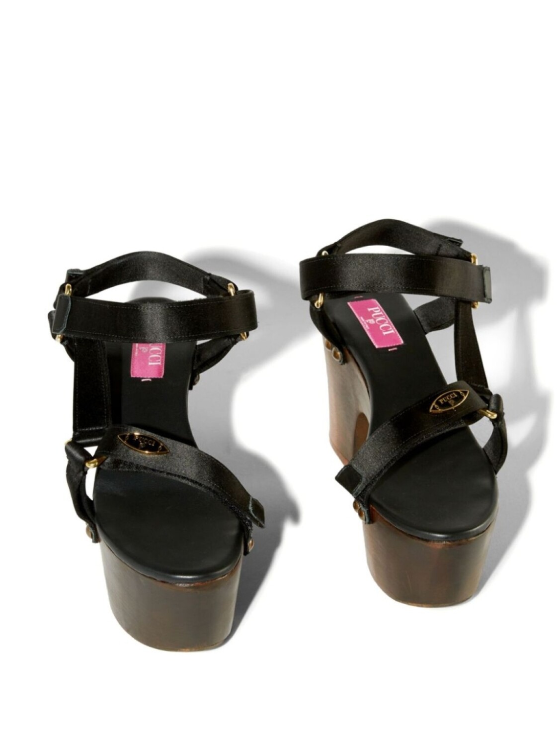 PUCCI босоножки Crush на танкетке с логотипом, черный