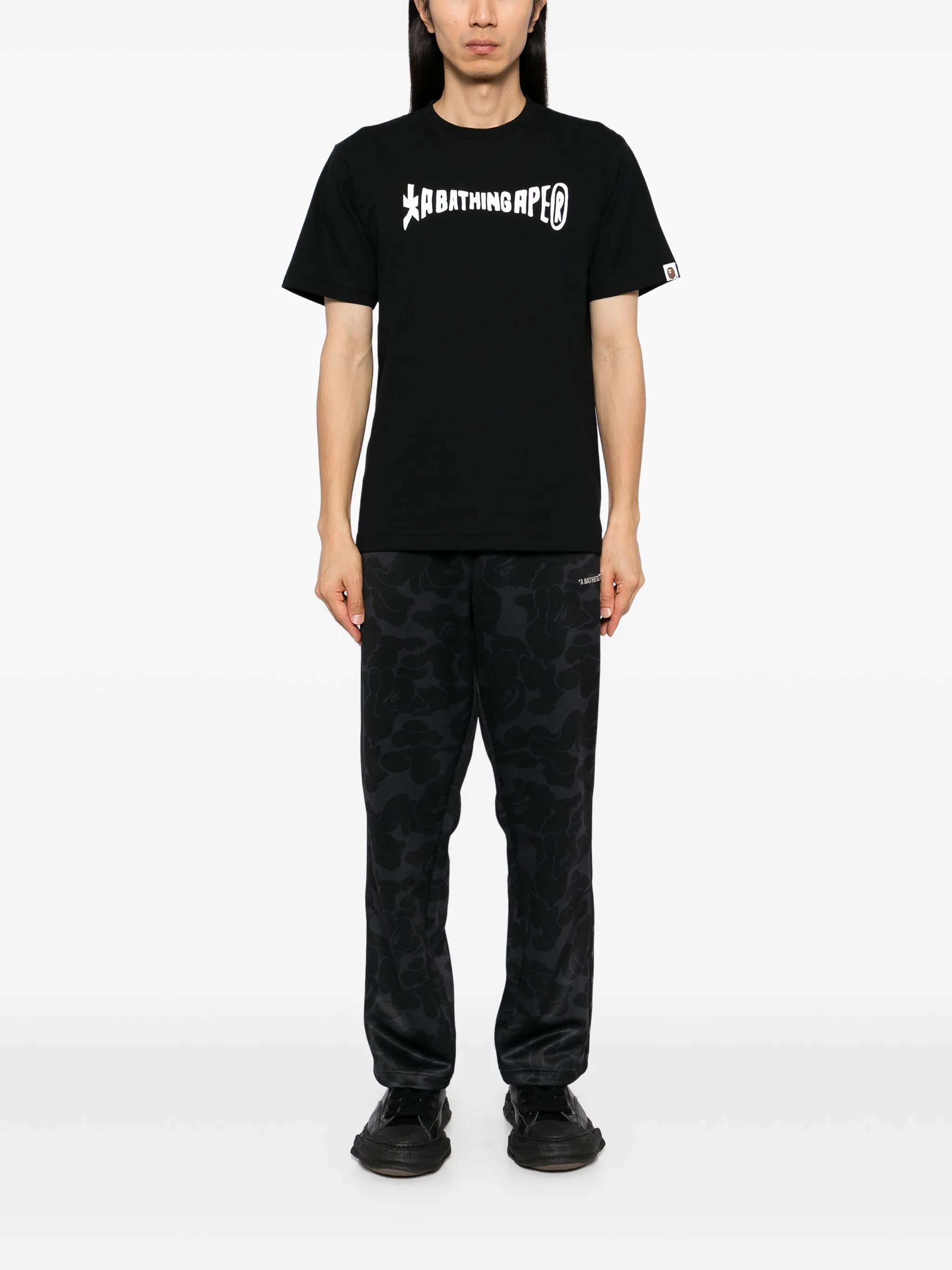 Футболка с принтом A Bathing Ape, черный — фото 2