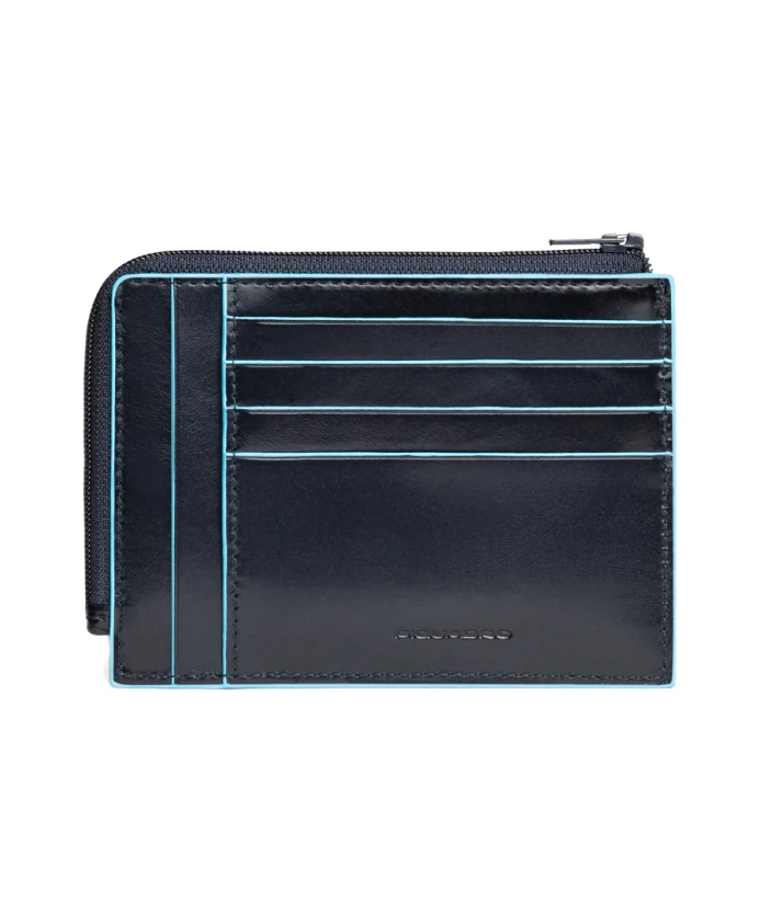 

Кошелек для монет на молнии с отделением для документов Piquadro, синий