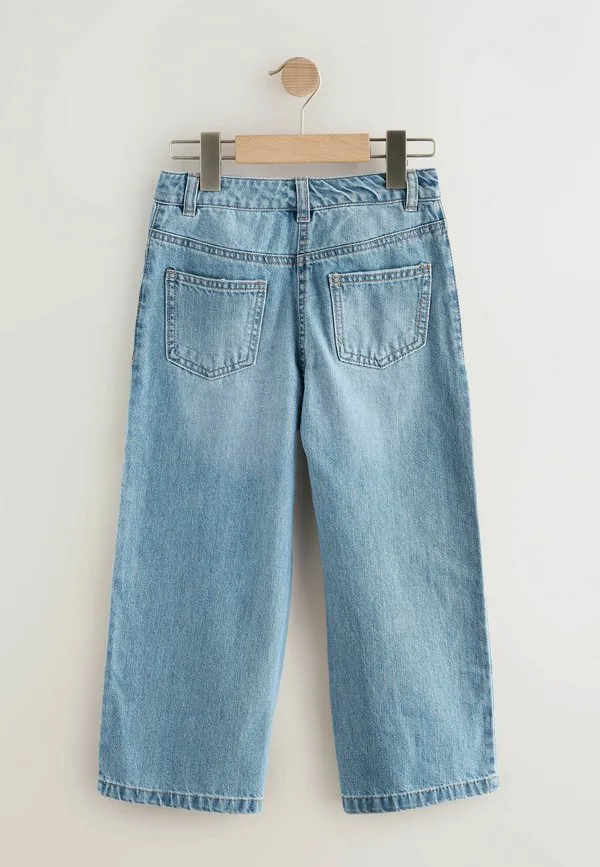 Джинсы свободного кроя с широкими штанинами Next, Mid Blue Denim Floral Print — фото 4
