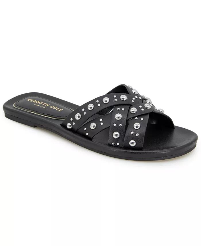 Женские сандалии Jula Stud Slip On Flat Kenneth Cole New York, черный
