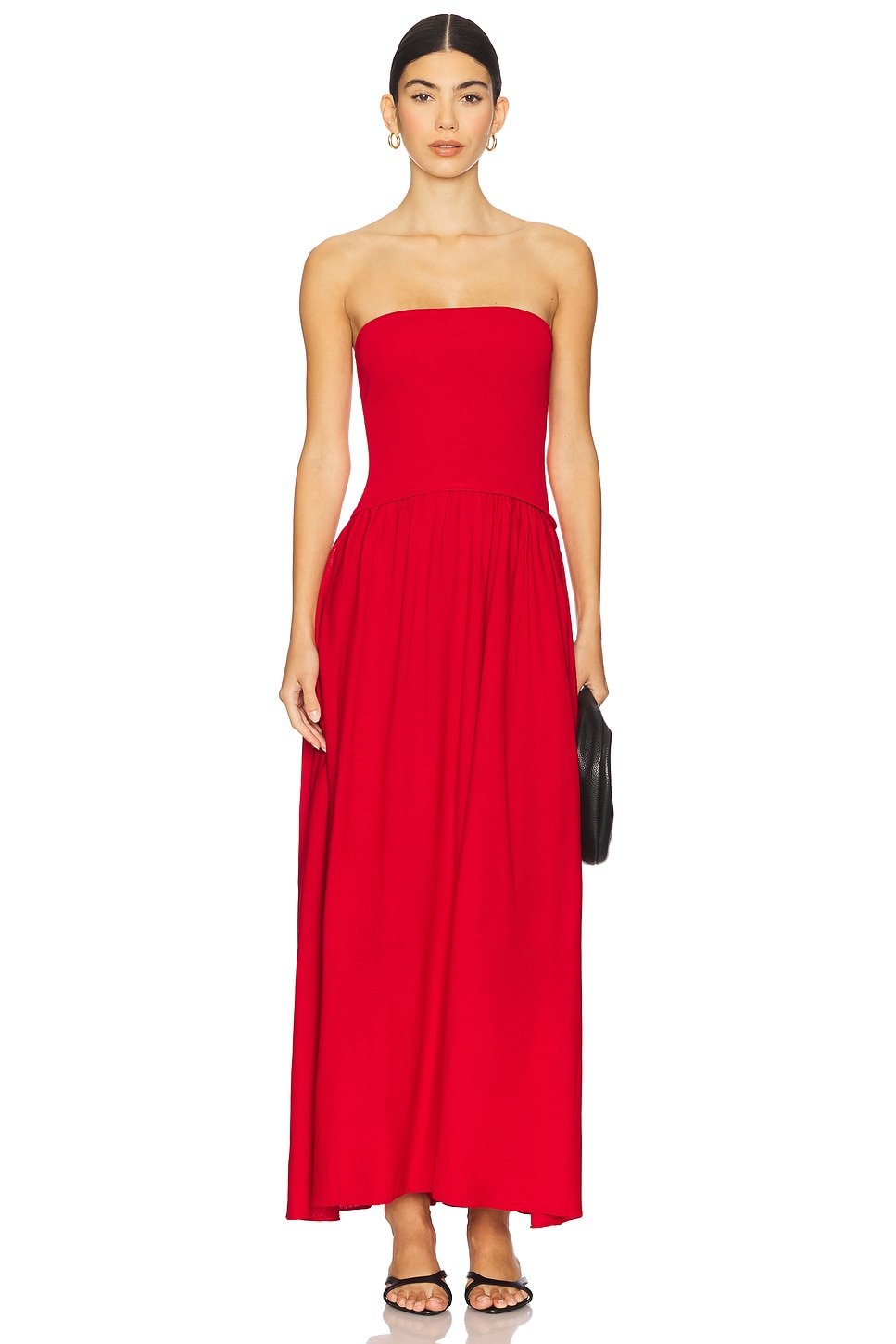 

Бесбретельное платье soglio Solid & Striped, lipstick red