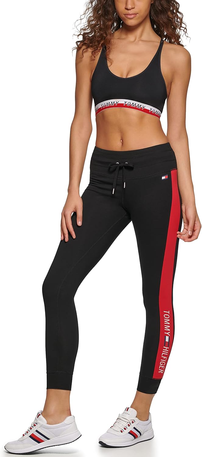 Женские спортивные леггинсы Tommy Hilfiger с завязками на талии и логотипом, Black — фото 2