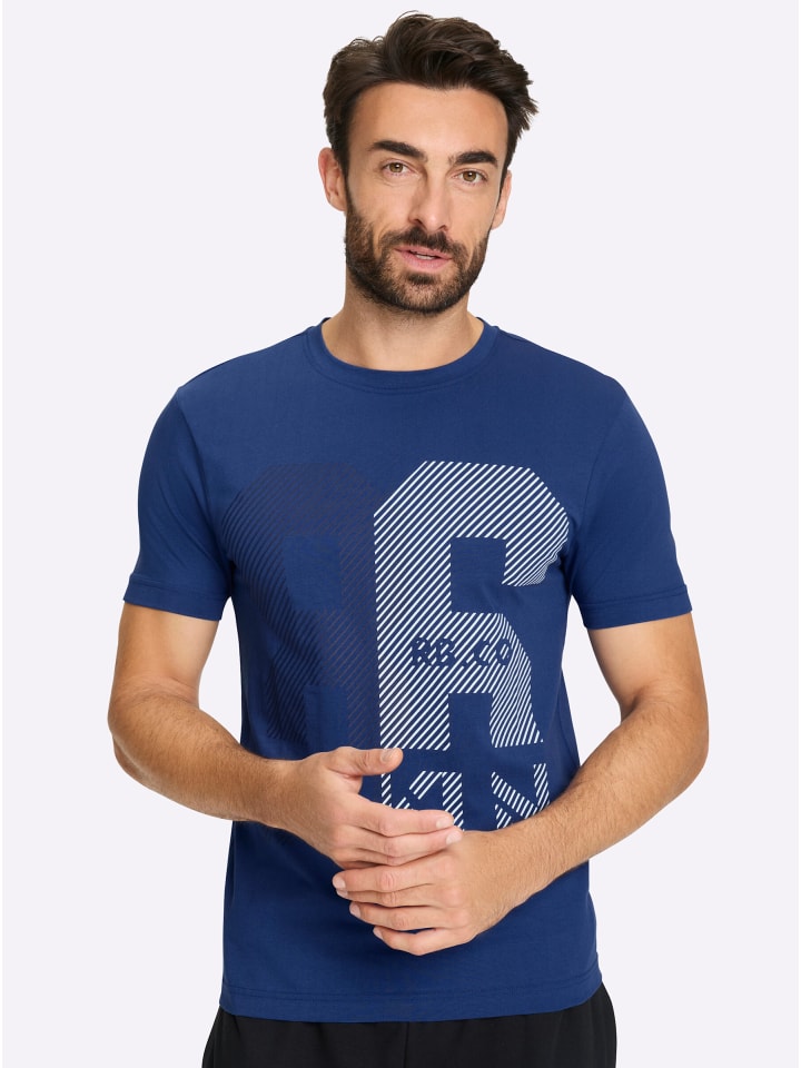 

Повседневная рубашка с принтом королевского синего цвета WITT WEIDEN