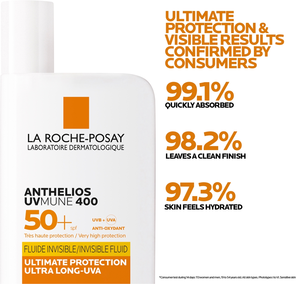 Anthelios uvmune 400 защитный флюид spf 50+ La Roche-Posay, 50 мл — фото 3