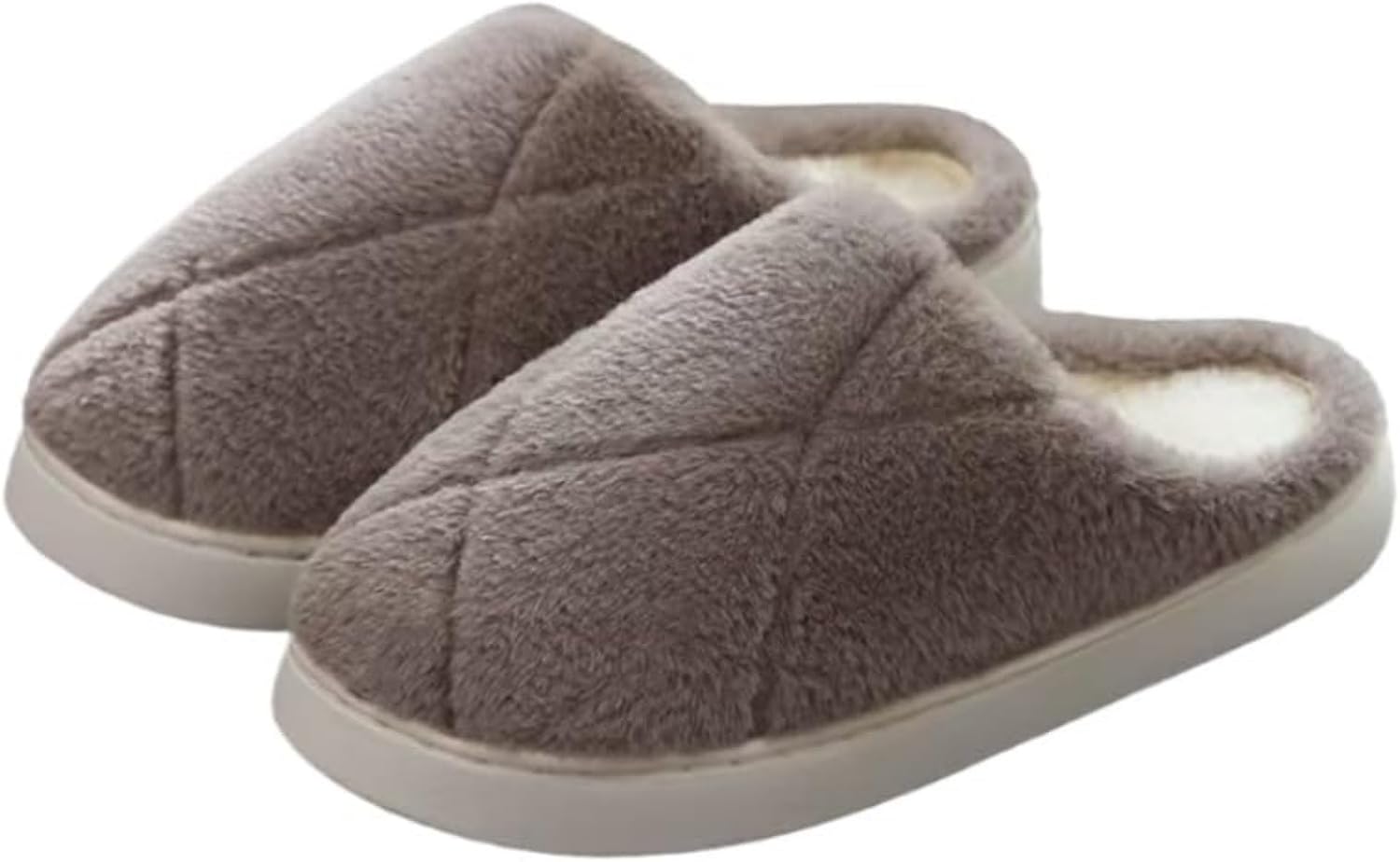 

Тапочки для женщин и мужчин с эффектом памяти, домашняя обувь на платформе, пушистые тапочки, теплые, удобные, дышащие, с противоскользящей подошвой, для дома и улицы, уютные плюшевые тапочки на ноге Generic, Coffee