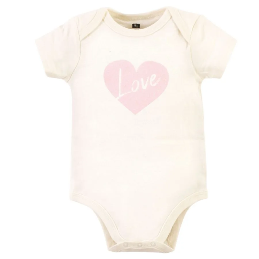 Комплект из 3 мягких хлопковых боди на каждый день Hudson Baby, розовый kitty — фото 2