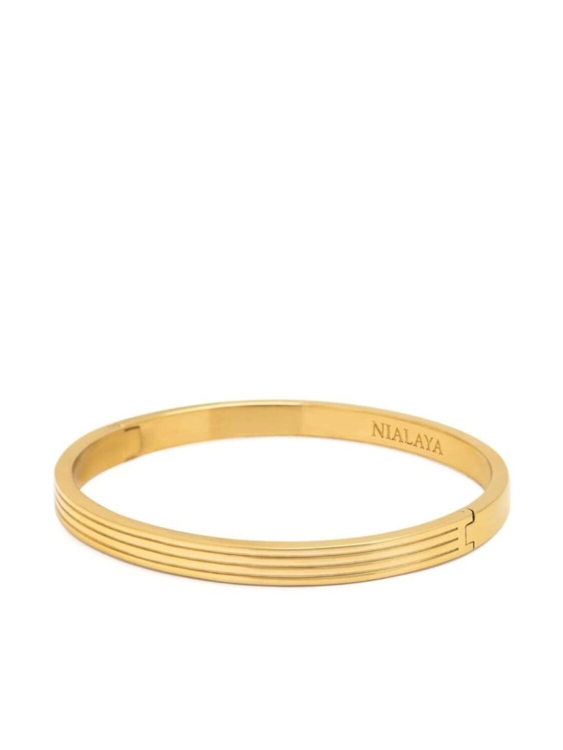 

Браслет с гравированным логотипом Nialaya Jewelry, золотой