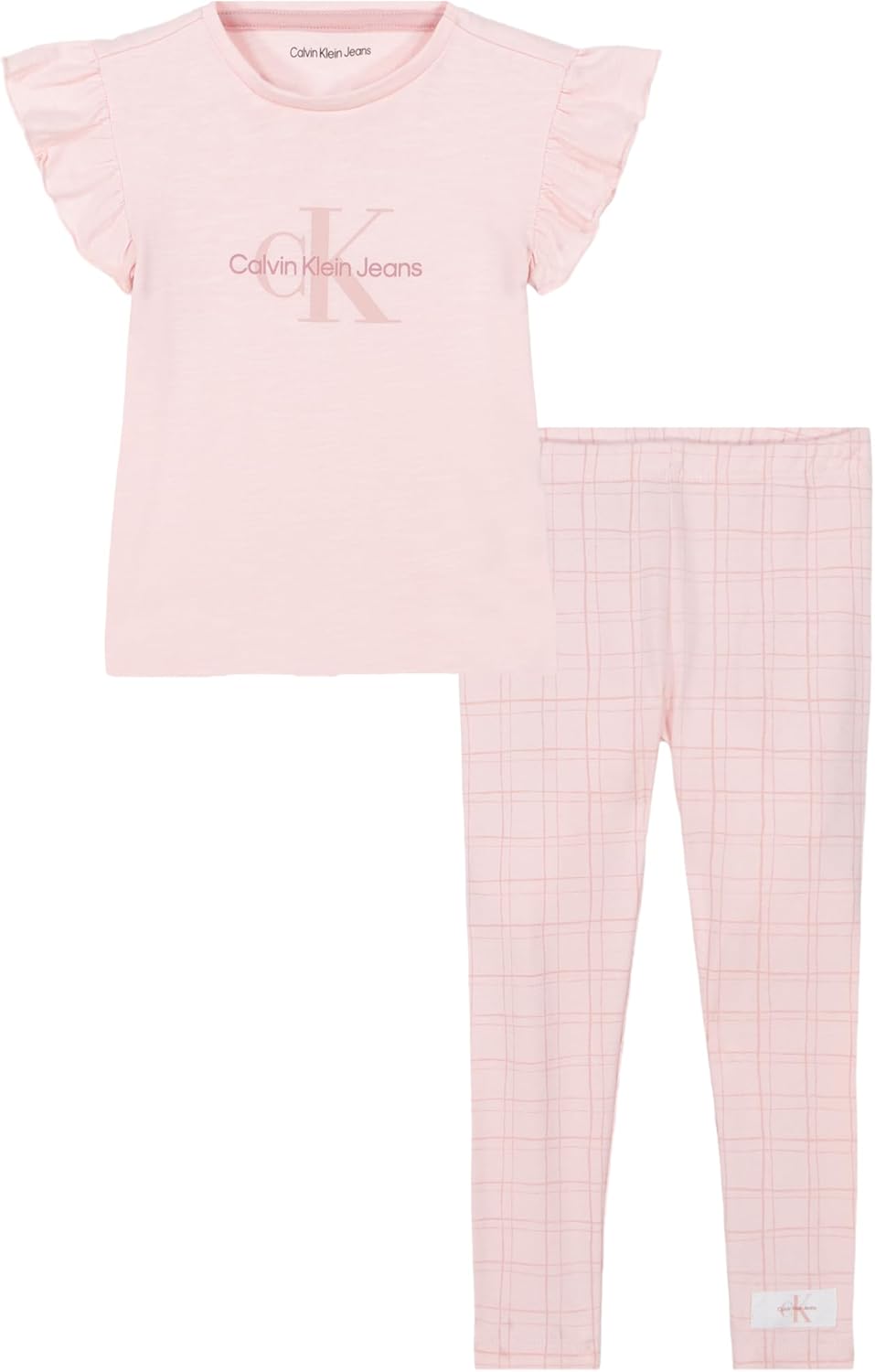

Комплект из 2 предметов: туника и леггинсы Calvin Klein для девочек, Rose/Muted Clay