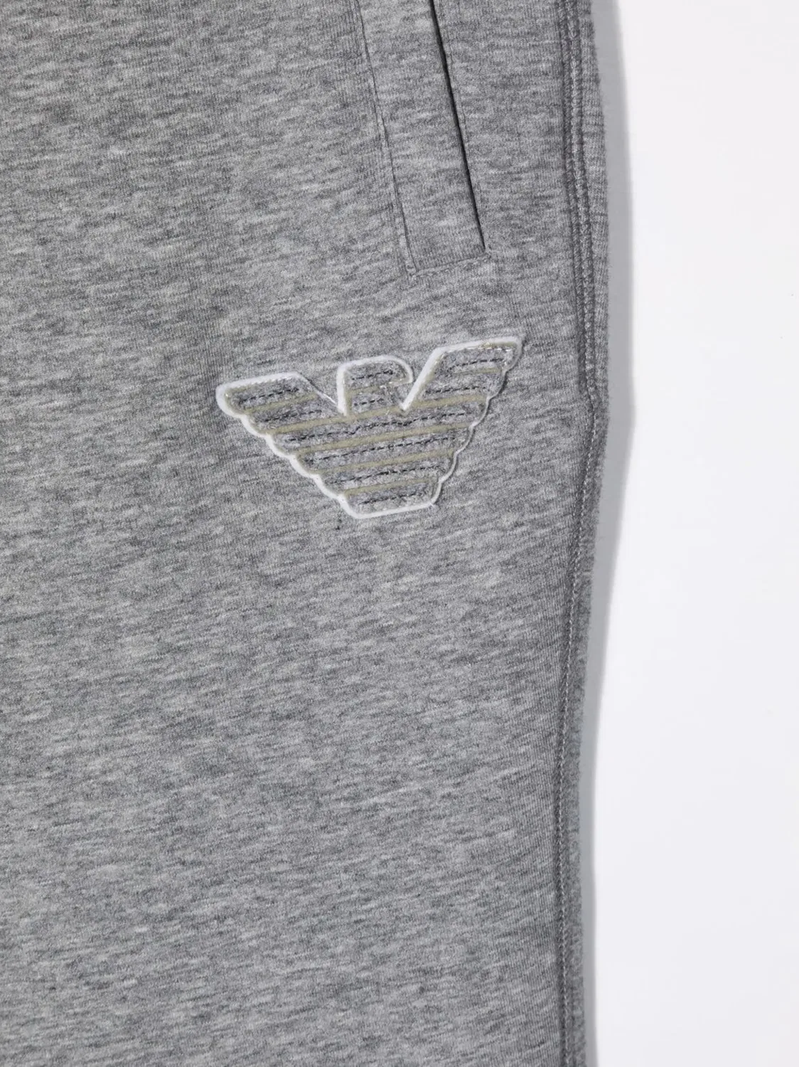 Трековые брюки с вышитым логотипом EA7 Emporio Armani, серый — фото 2