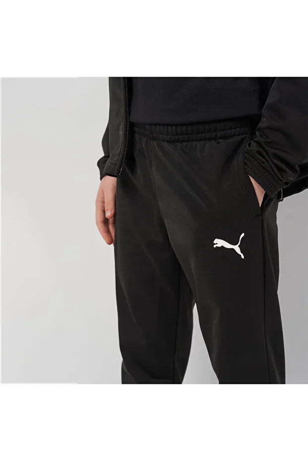 Детский спортивный костюм для девочек с принтом Team Rise Kids Puma, Black — фото 4