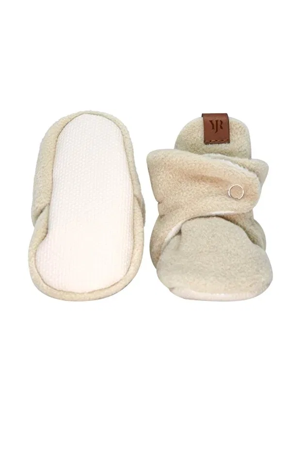 Детские тапочки без скольжения с флисом Generic Brands, Beige — фото 4