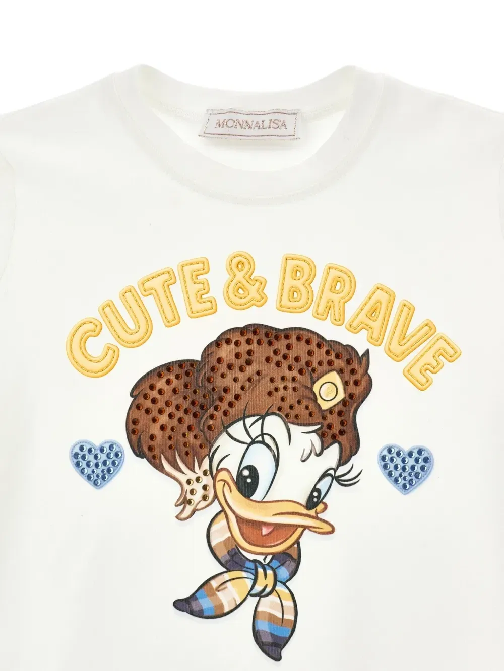 Футболка Daisy Duck Monnalisa, бежевый — фото 3